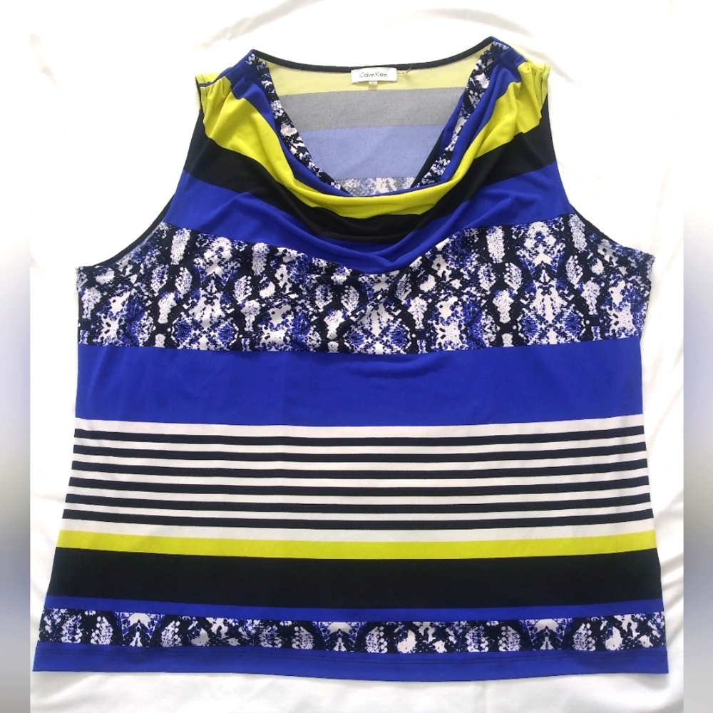 Calvin Klein draped neck tank top 2X